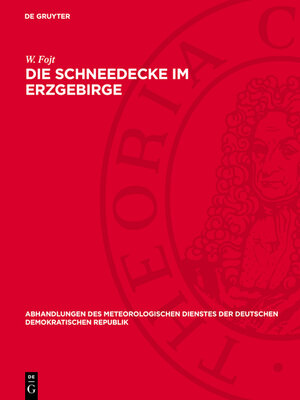 cover image of Die Schneedecke im Erzgebirge